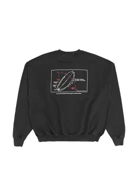 & Garbstore Moon Sweatshirt Faded Black