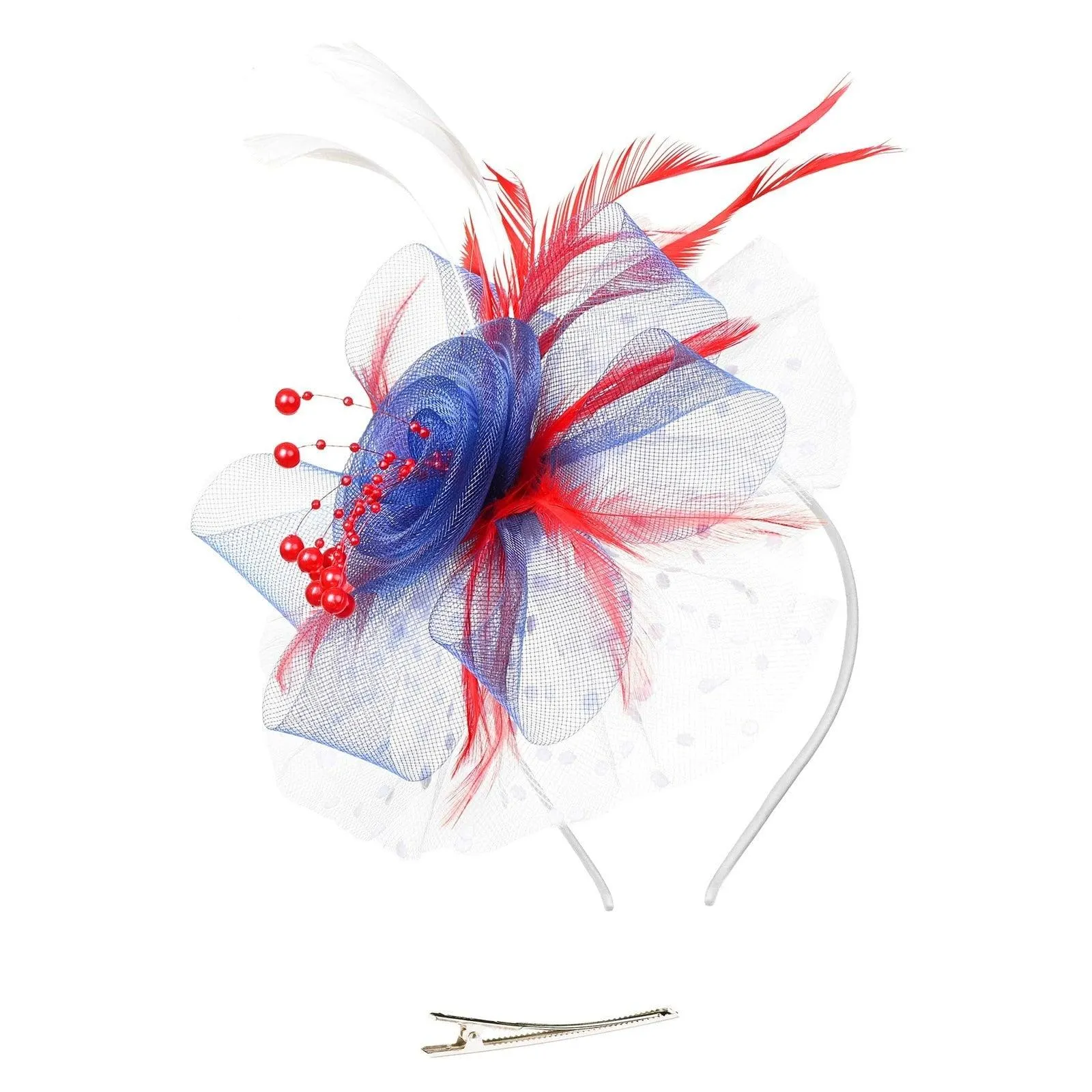 Add a Vintage Twist to Your Alternative Style with Feather Flower Fascinator Hat Ladies Hairpin