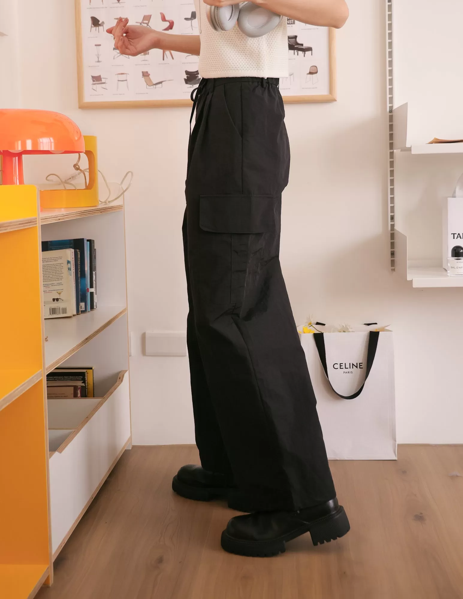 Alexa Cargo Pants in Black