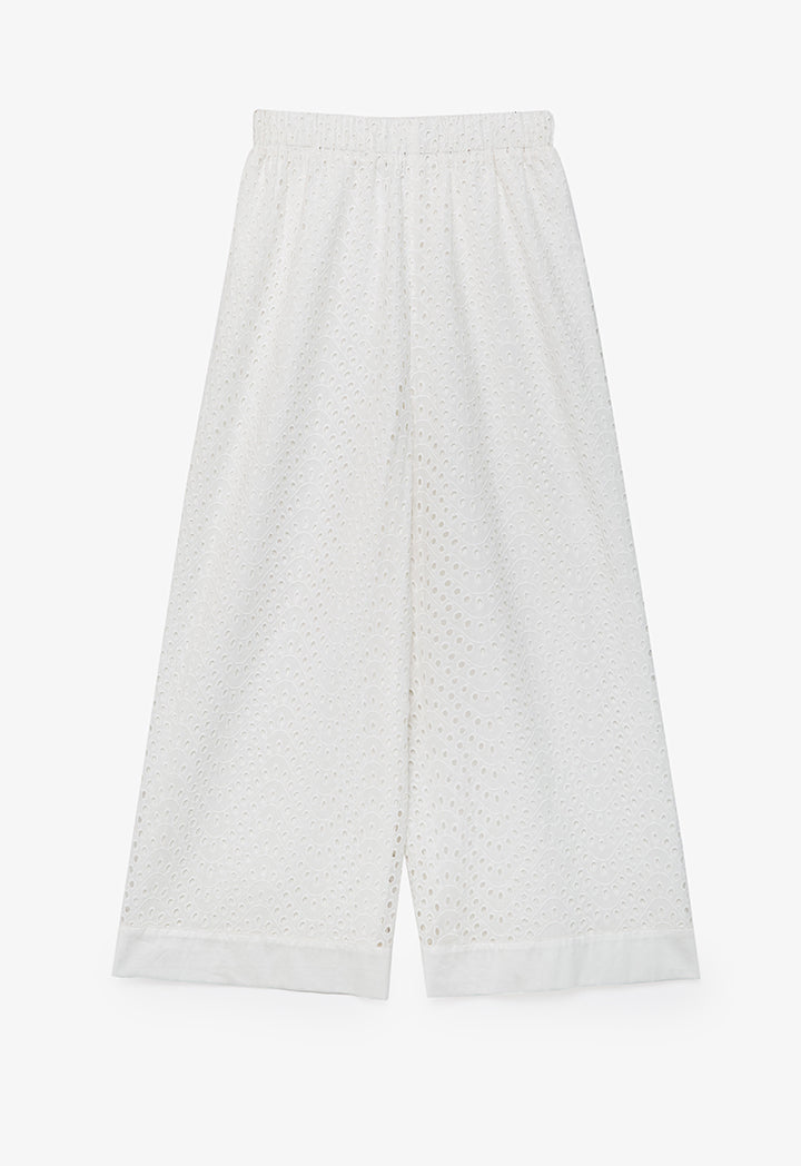 All Over Schiffli Solid Culottes