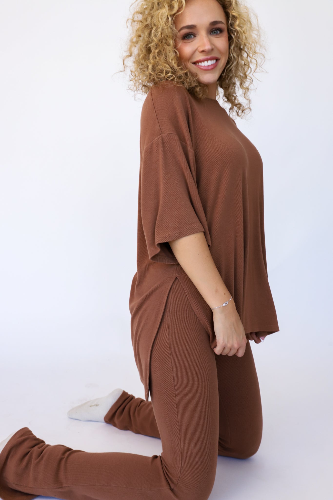 All Weekend Long Pant Set Camel