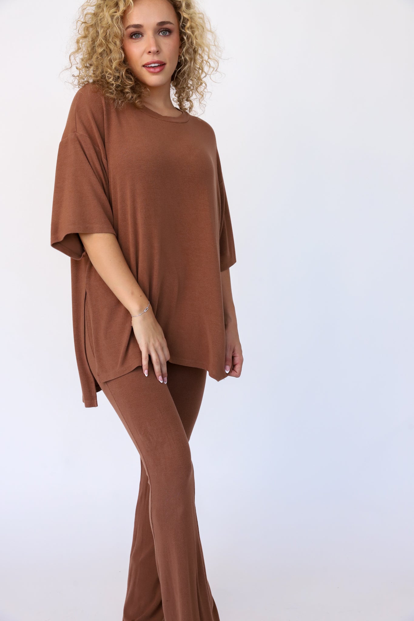 All Weekend Long Pant Set Camel