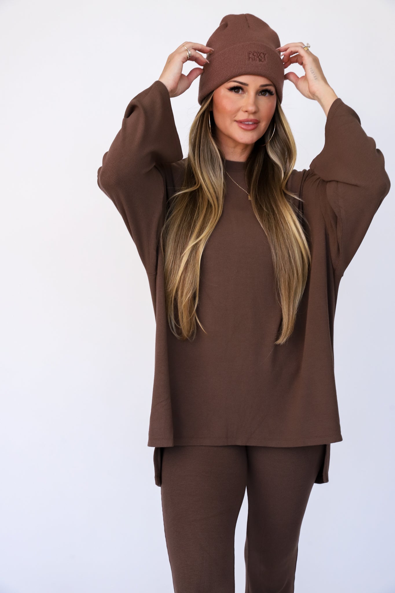 All Weekend Long Pant Set Long Sleeve Espresso