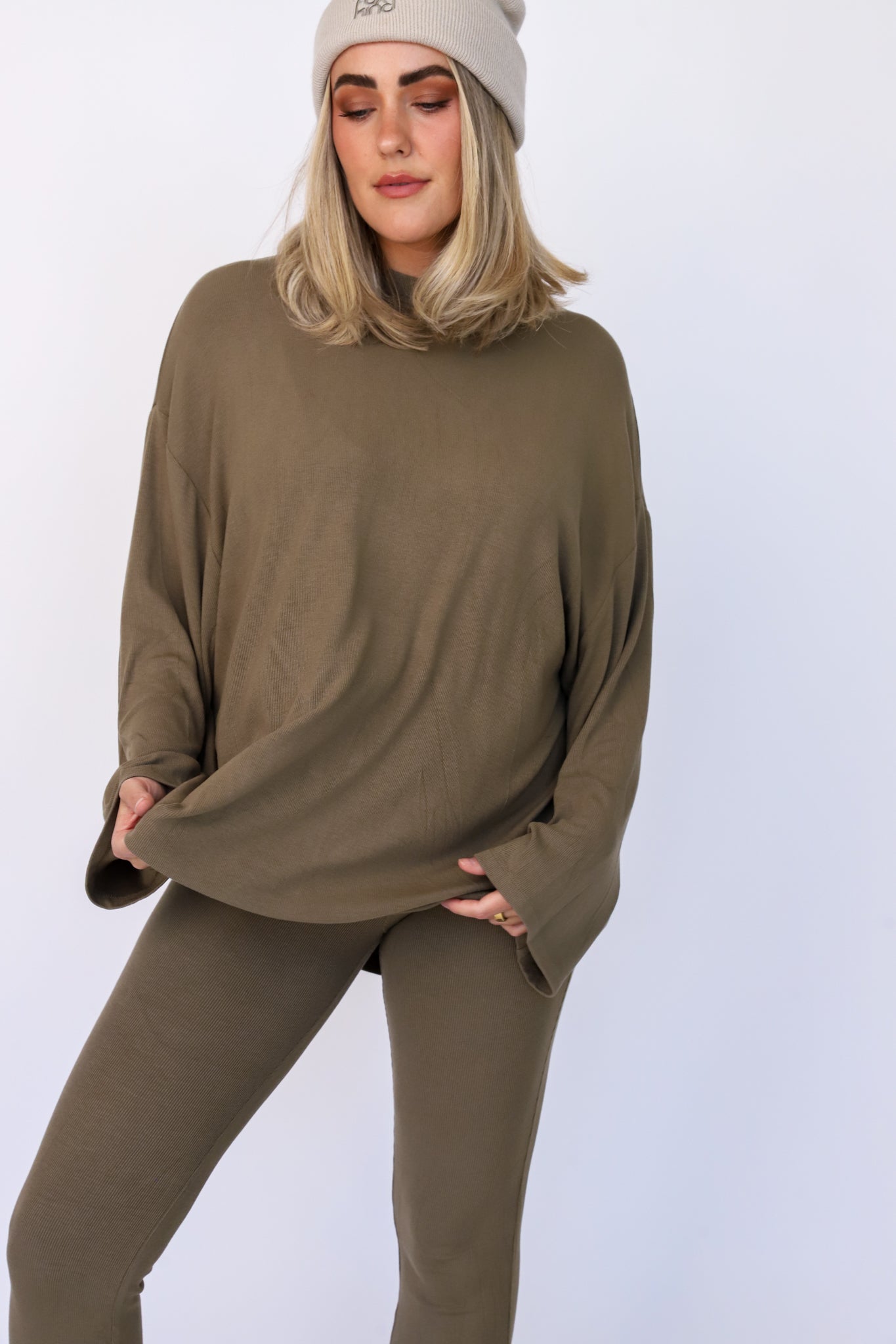 All Weekend Long Pant Set Long Sleeve Olive