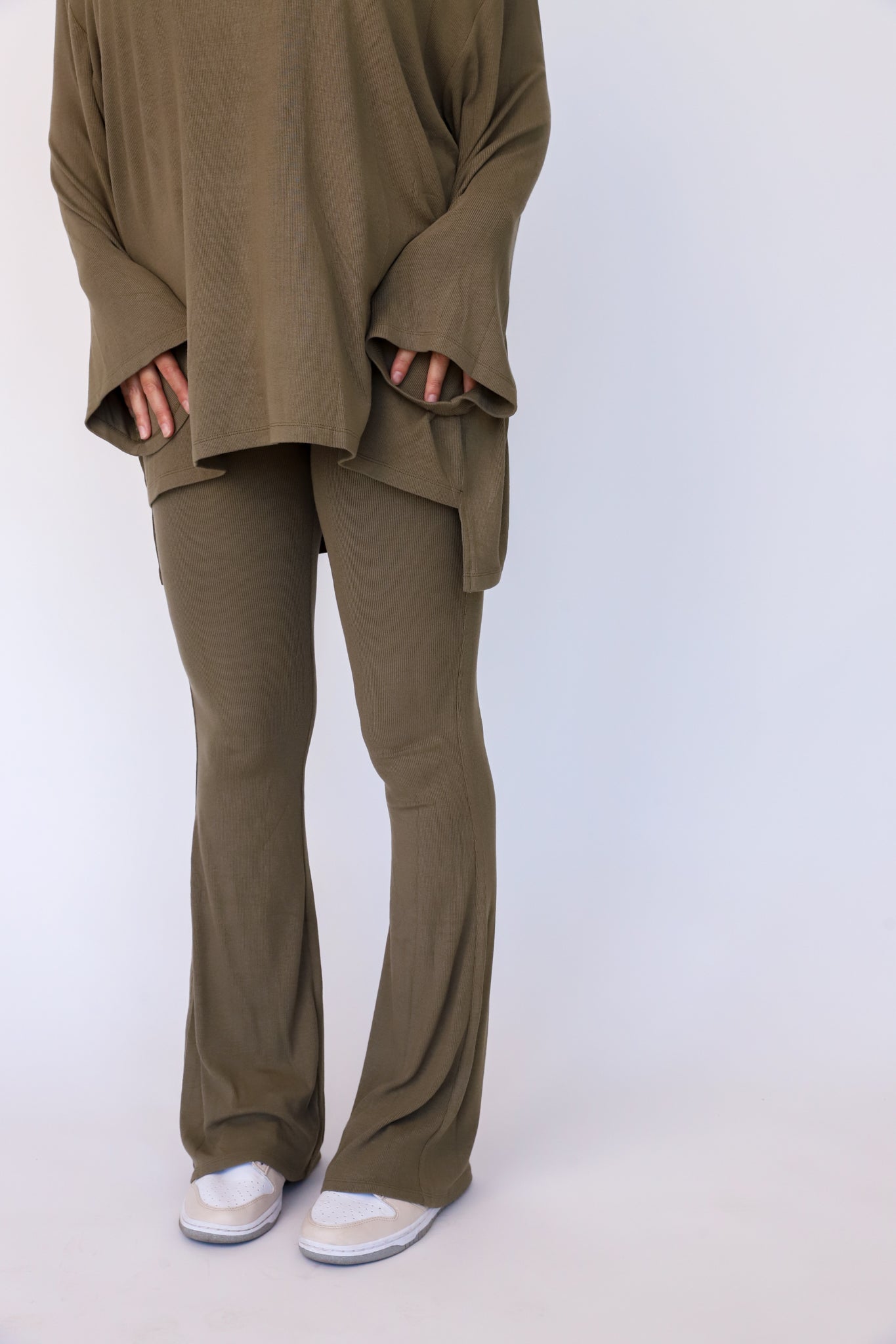 All Weekend Long Pant Set Long Sleeve Olive