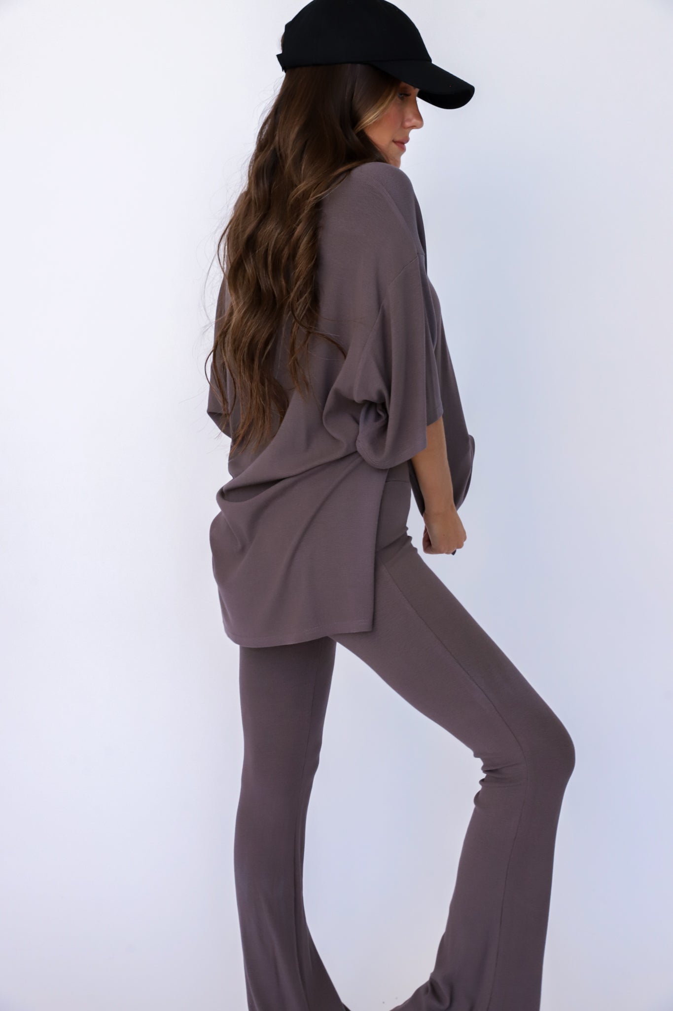 All Weekend Long Pant Set Slate