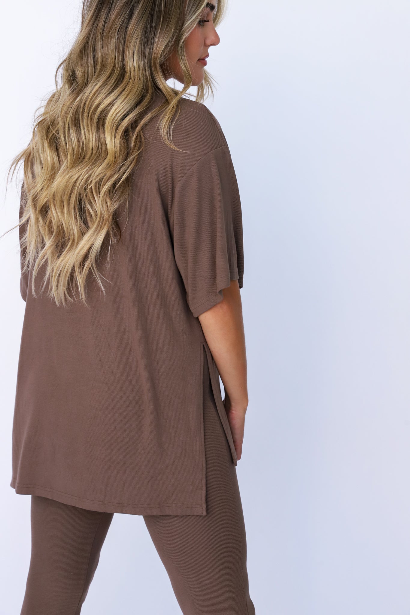 All Weekend Long Pant Set Taupe Brown