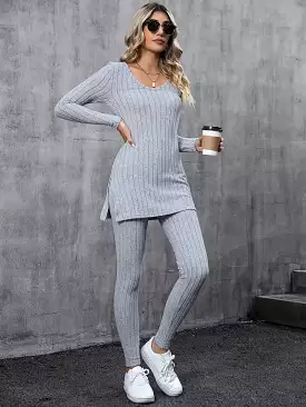 Any-Wear 2pc Pant Set Grey