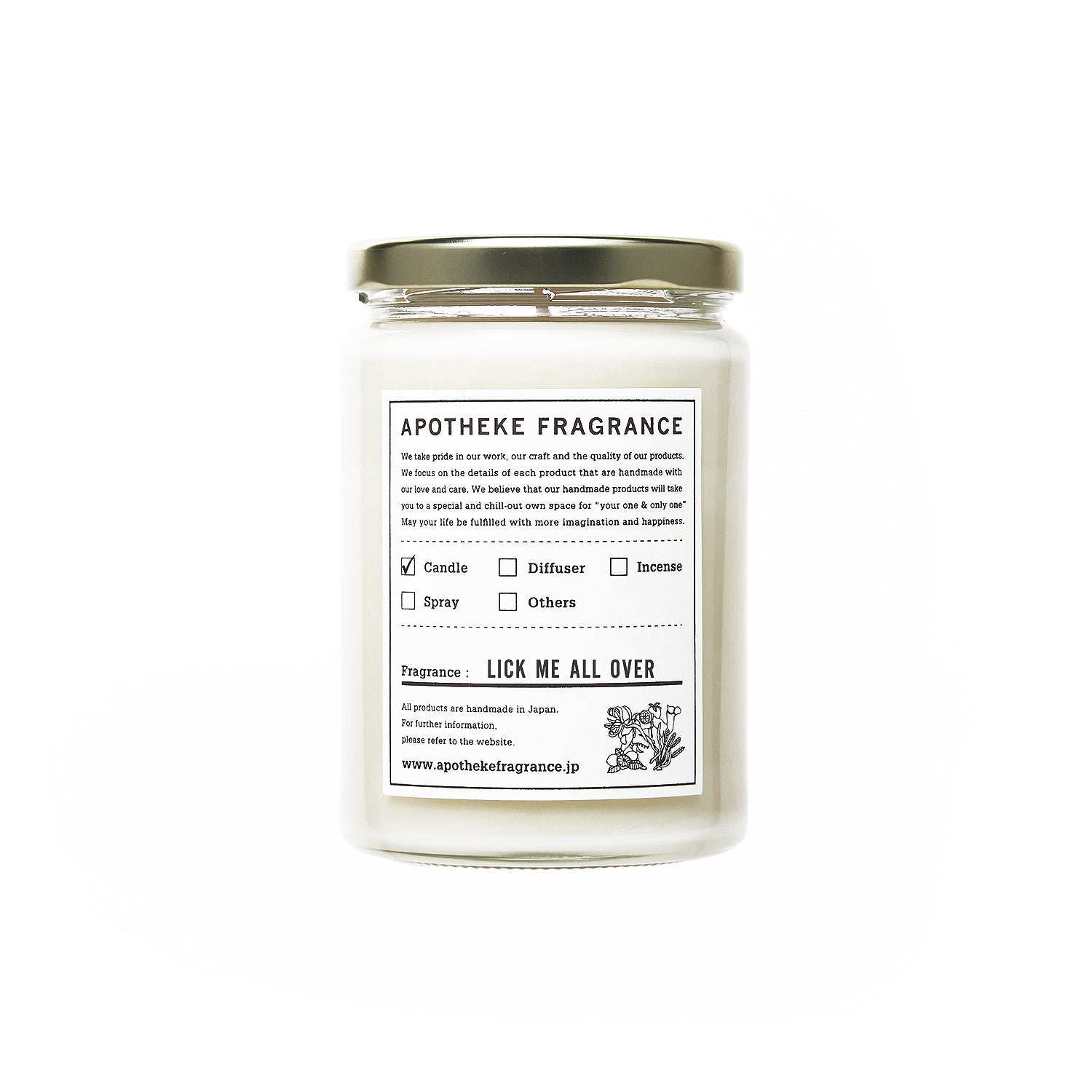 Apotheke Fragrance Glass Jar Candle 