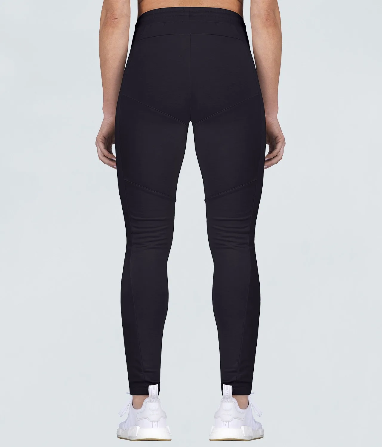 Born Tough Contoured Black Athletic Tracksuit Jogger Leggings for Women