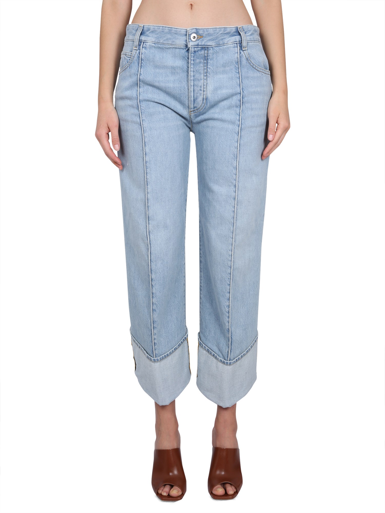 BOTTEGA VENETA    CURVED LINE JEANS IN COTTON DENIM