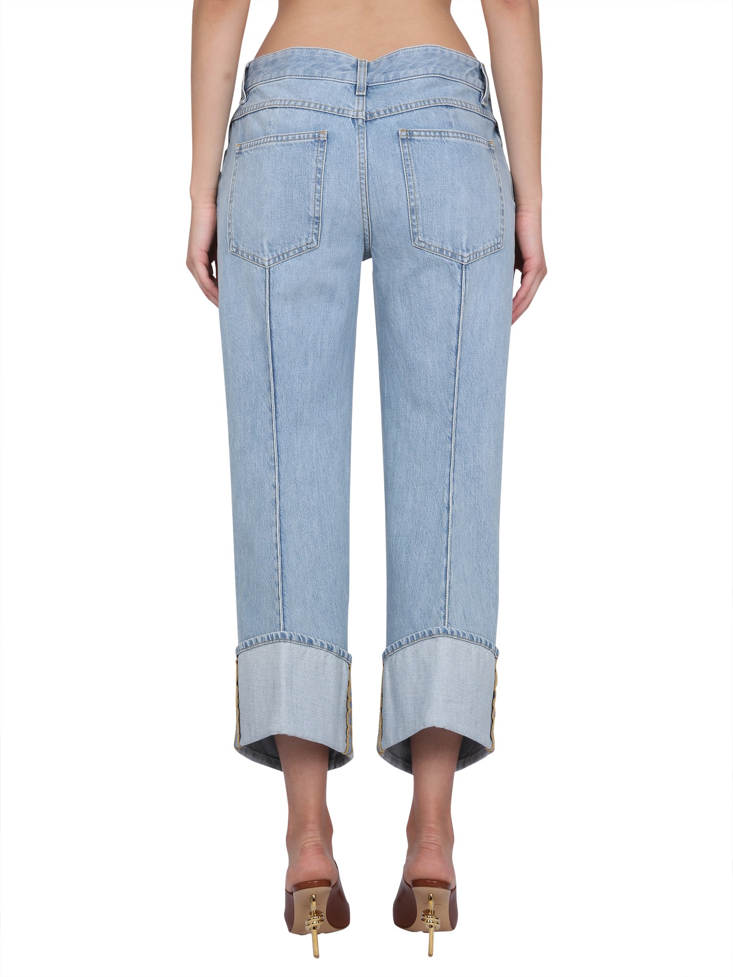 BOTTEGA VENETA    CURVED LINE JEANS IN COTTON DENIM