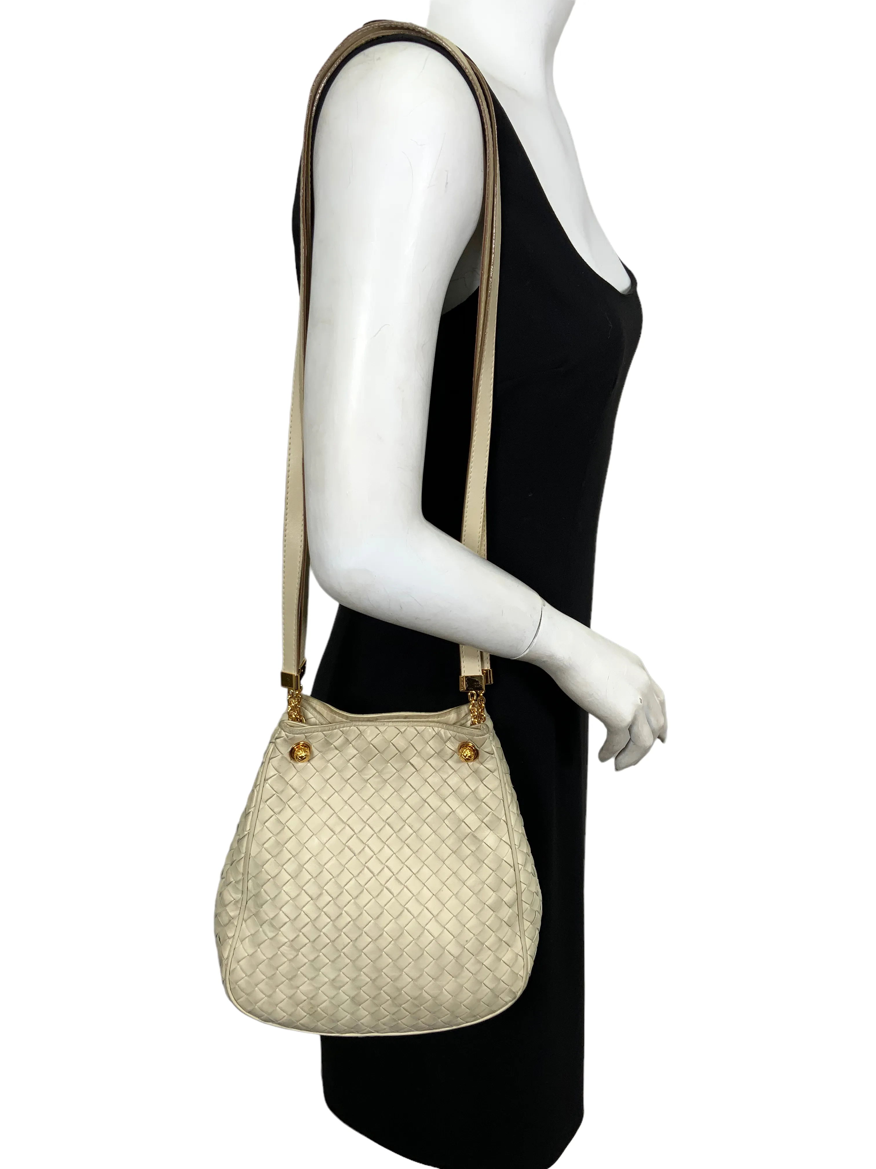 Bottega Veneta Vintage Woven Leather Shoulder Bag