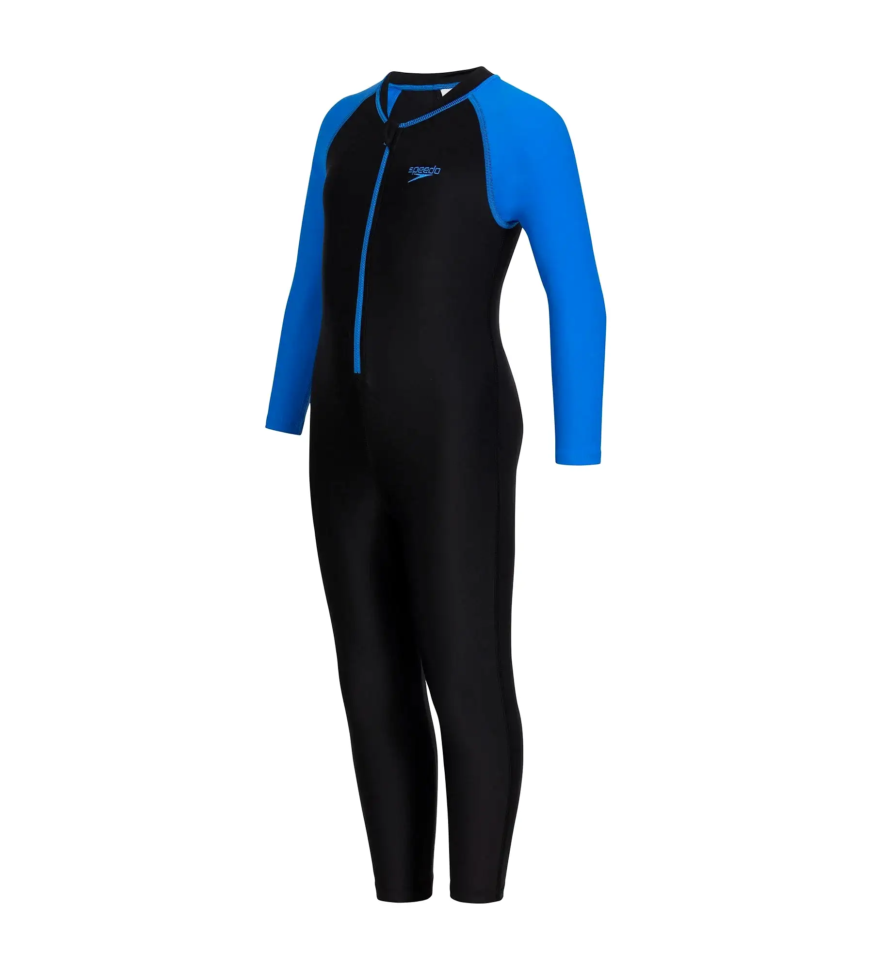 Boy's Endurance All in one suit   - Black  &  Bondi Blue