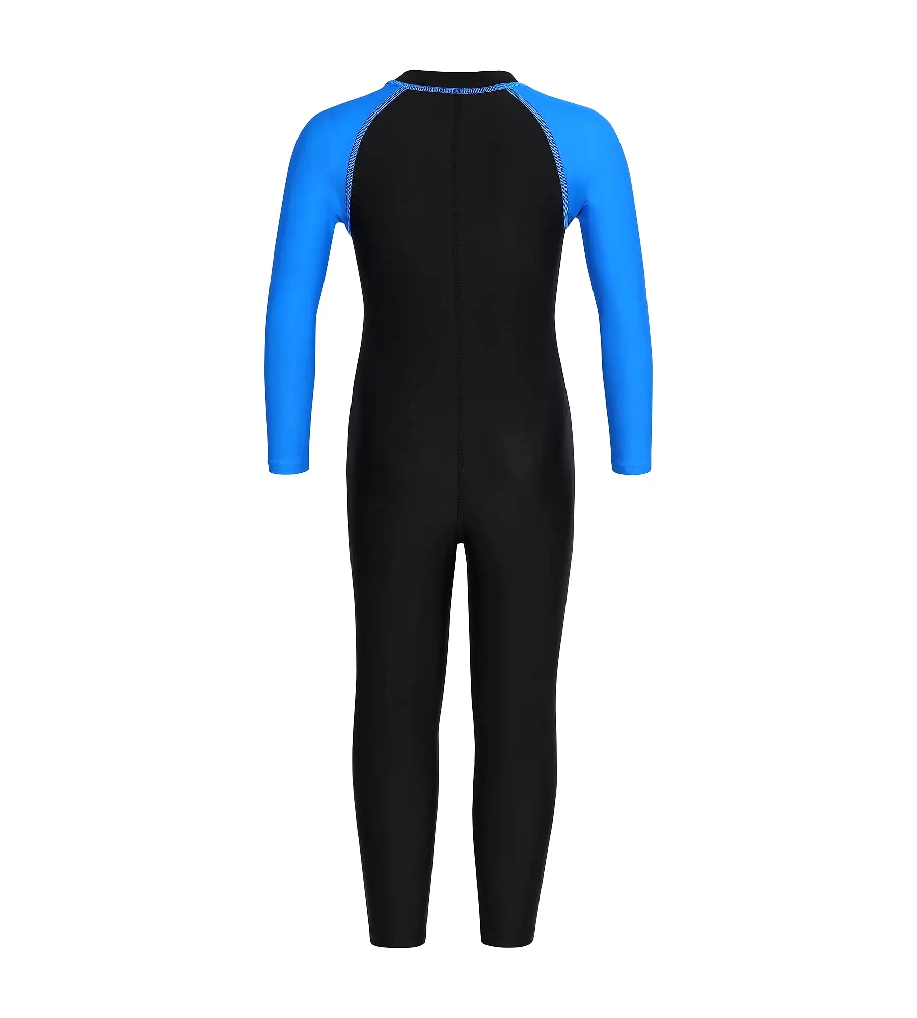 Boy's Endurance All in one suit   - Black  &  Bondi Blue