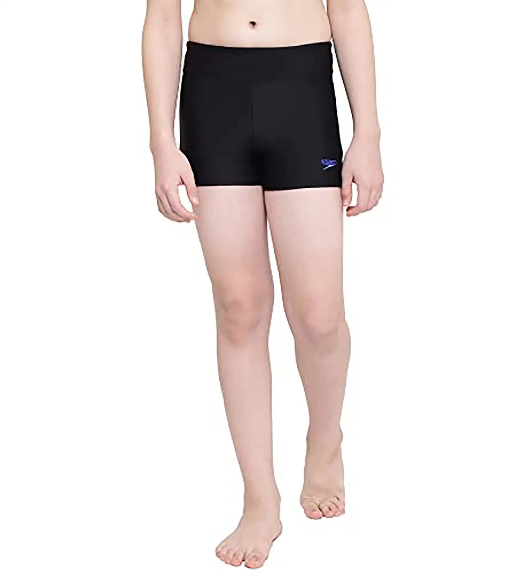 Boy's Endurance Essential Houston Aquashort - Black  &  Blue Flame