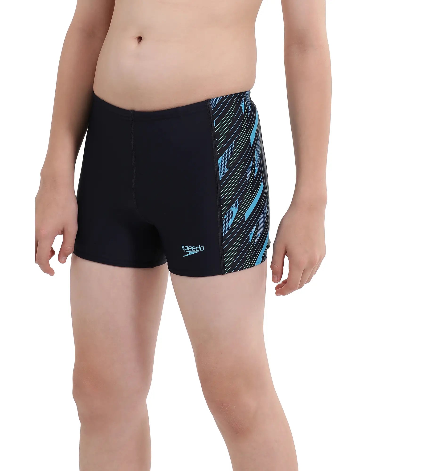 Boy's Endurance Hyper Boom Panel Aquashort - Truenavy  &  Harlequin Green