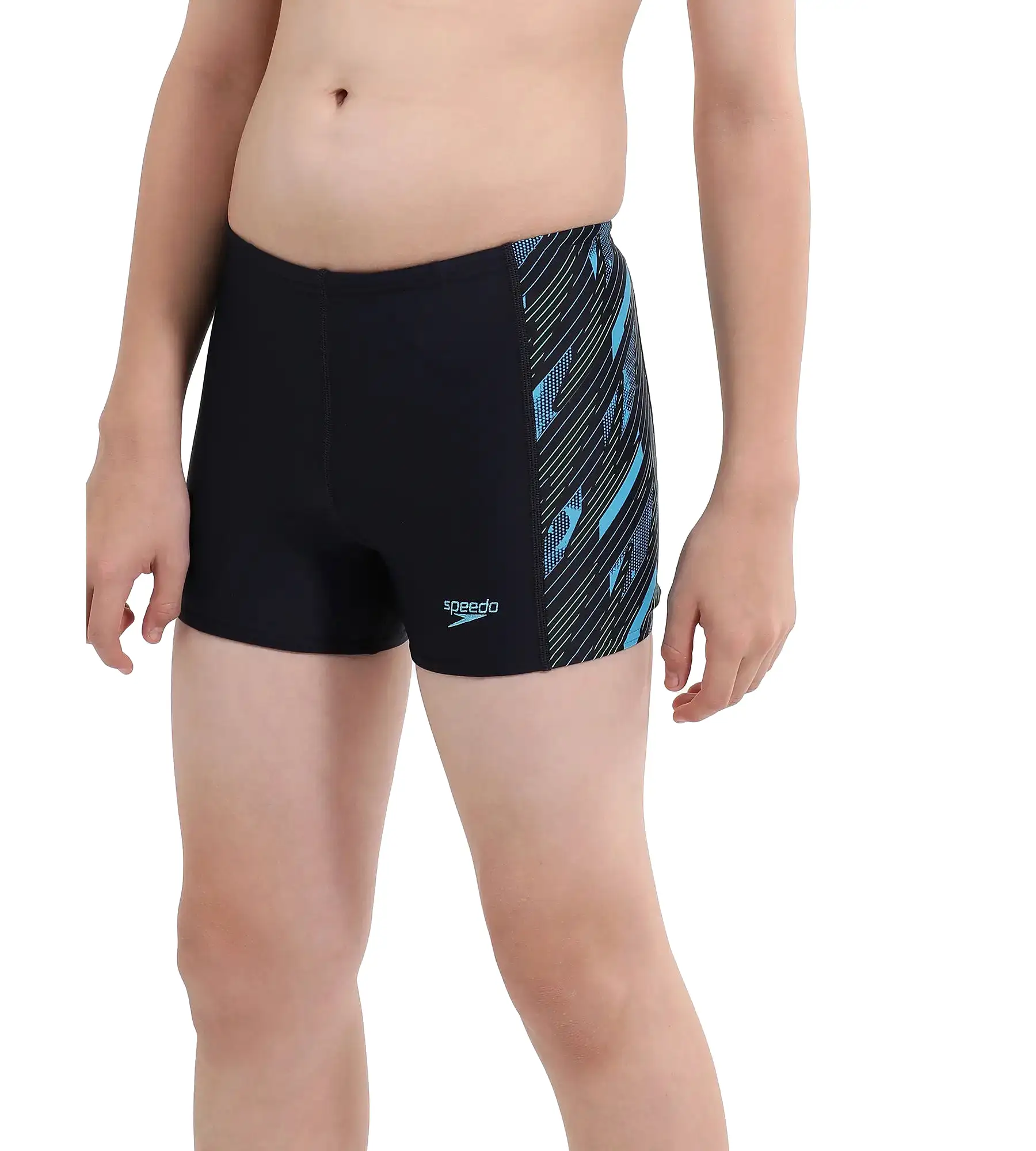 Boy's Endurance Hyper Boom Panel Aquashort - Truenavy  &  Harlequin Green