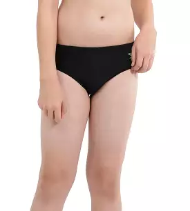 Boy's Endurance Lycra Brief - Black  &  Lemon Drizzle