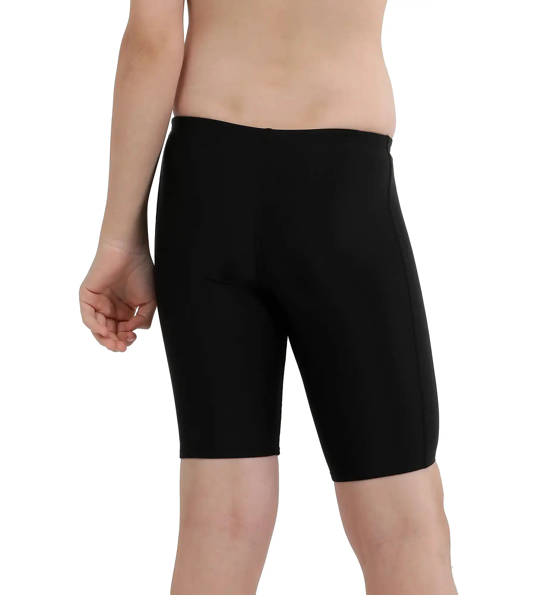 Boy's Endurance Medley Logo Jammer - Black  &  Lemon Drizzle