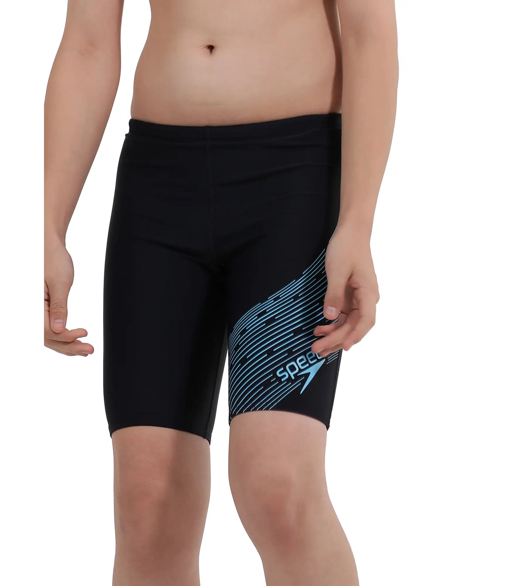 Boy's Endurance Medley Logo Jammer - True Navy  &  Picton Blue