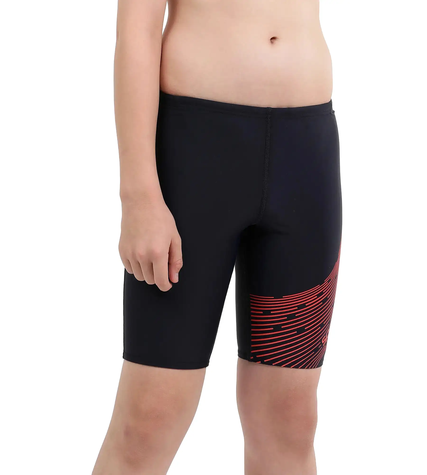 Boy's Endurance Medley Logo Jammer - True Navy  &  Watermelon