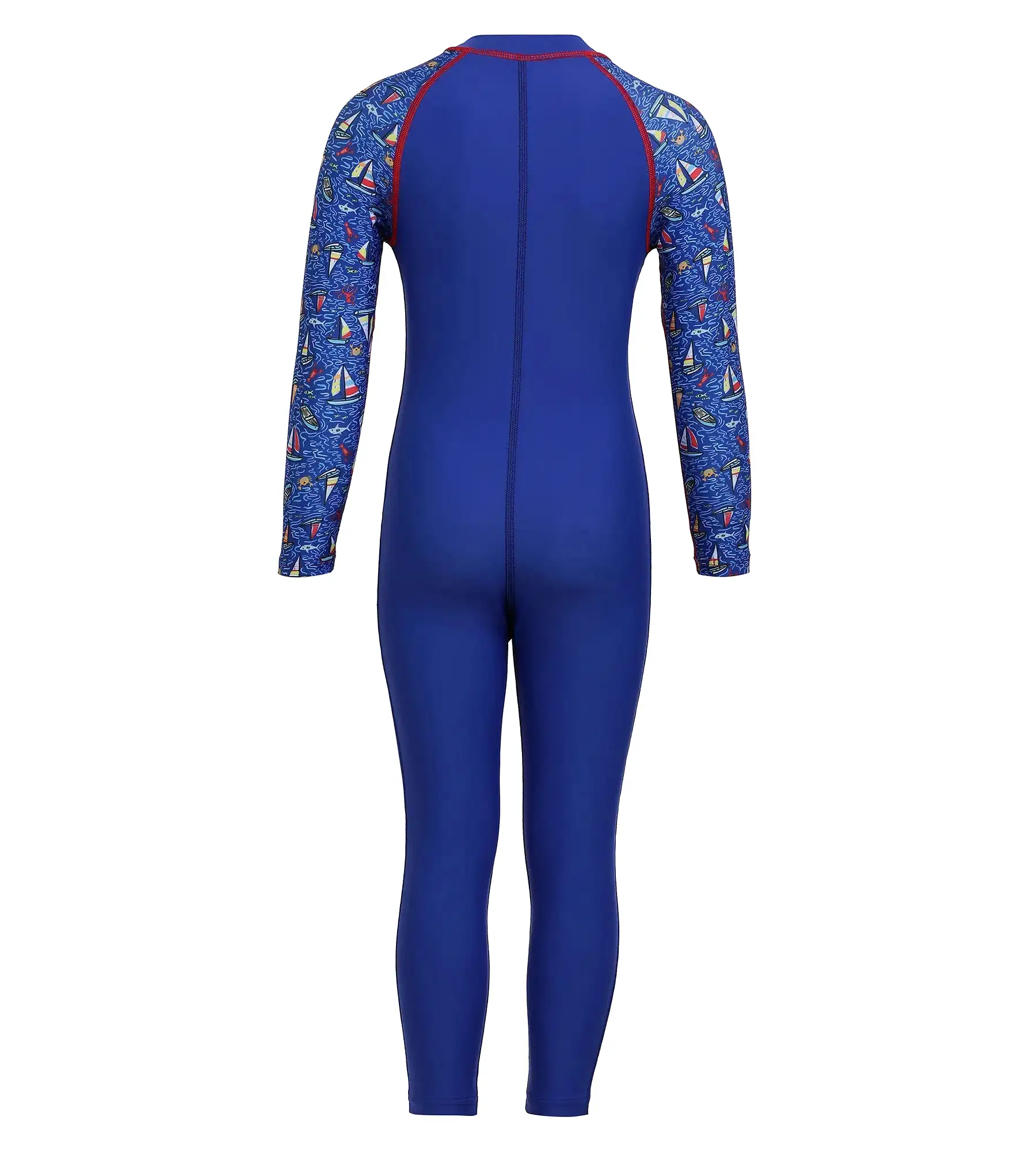 Boy's Endurance Printed All In One Suit Endurance  - True Cobalt & Picton Blue