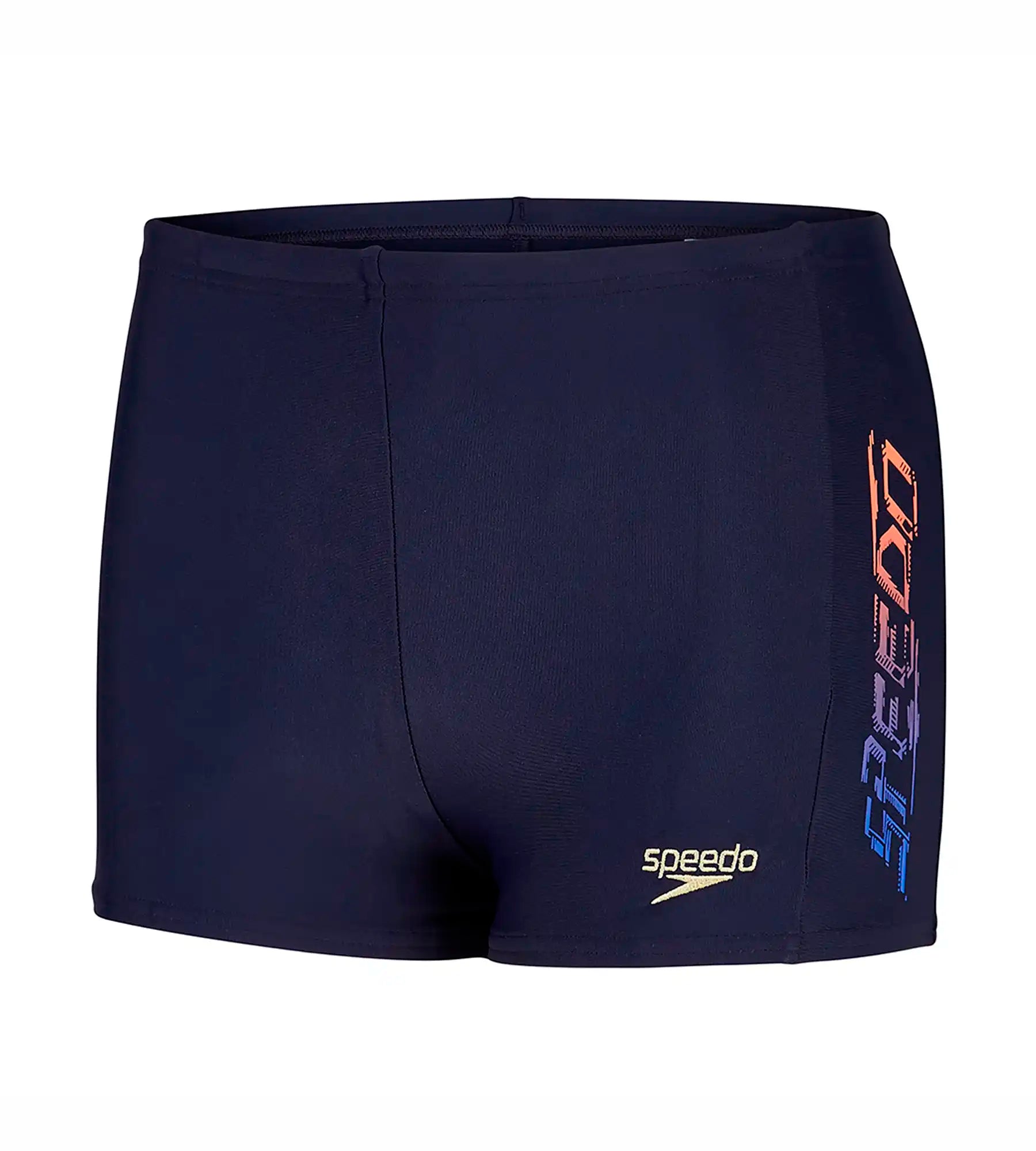 Boy's Endurance Speedotech Logo Panel Aquashort - Speedo Navy & Deep Peri