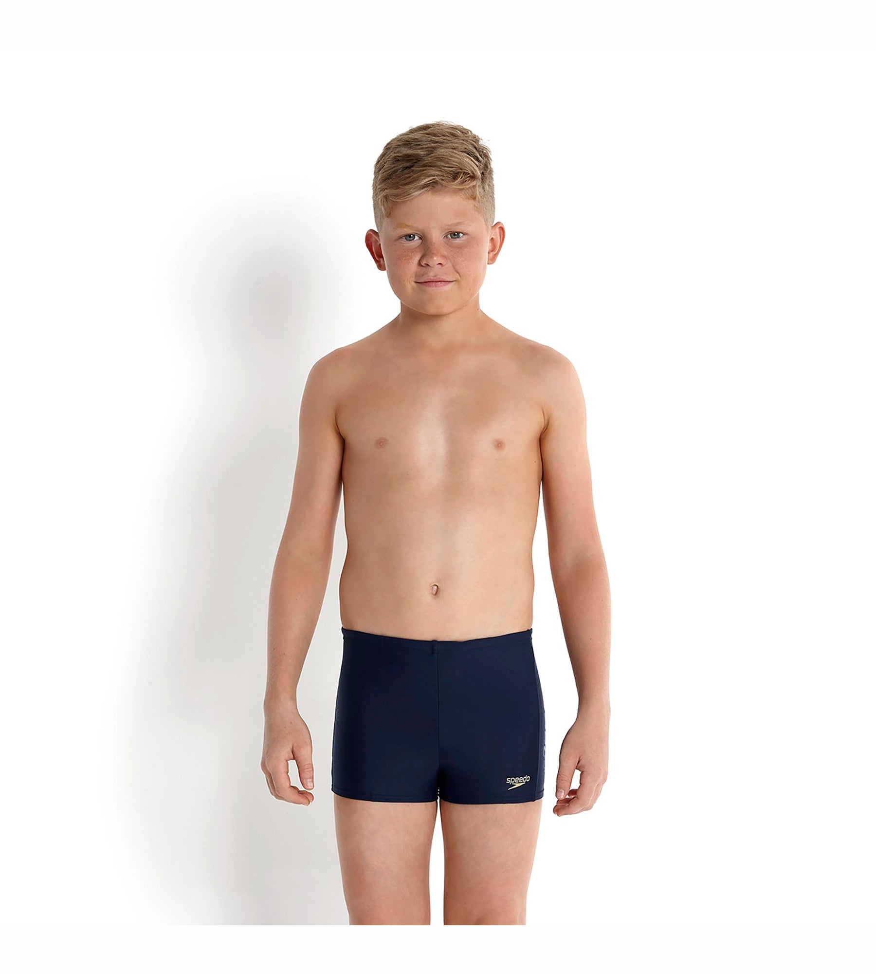 Boy's Endurance Speedotech Logo Panel Aquashort - Speedo Navy & Deep Peri