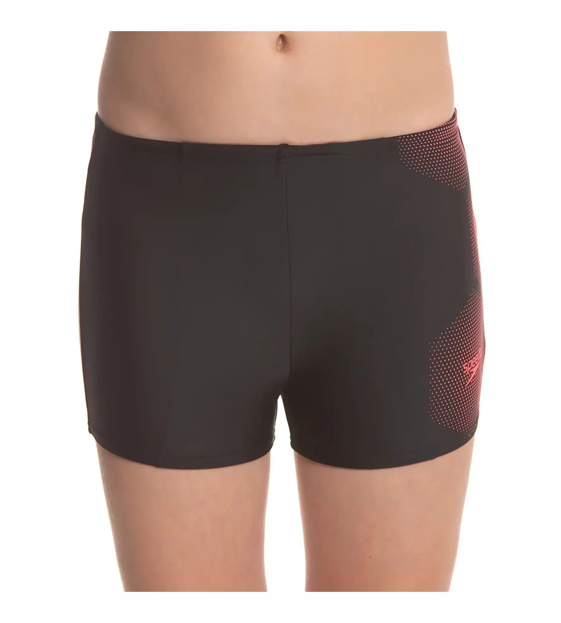 Boy's Endurance Tech Placement Aquashort - Black & Phoenix Red