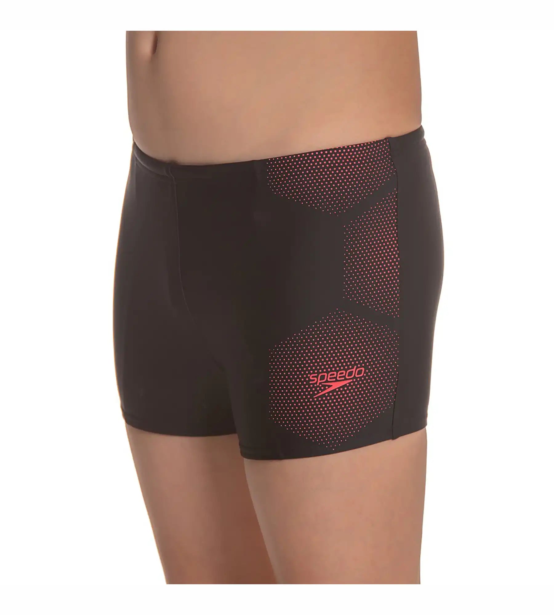 Boy's Endurance Tech Placement Aquashort - Black & Phoenix Red