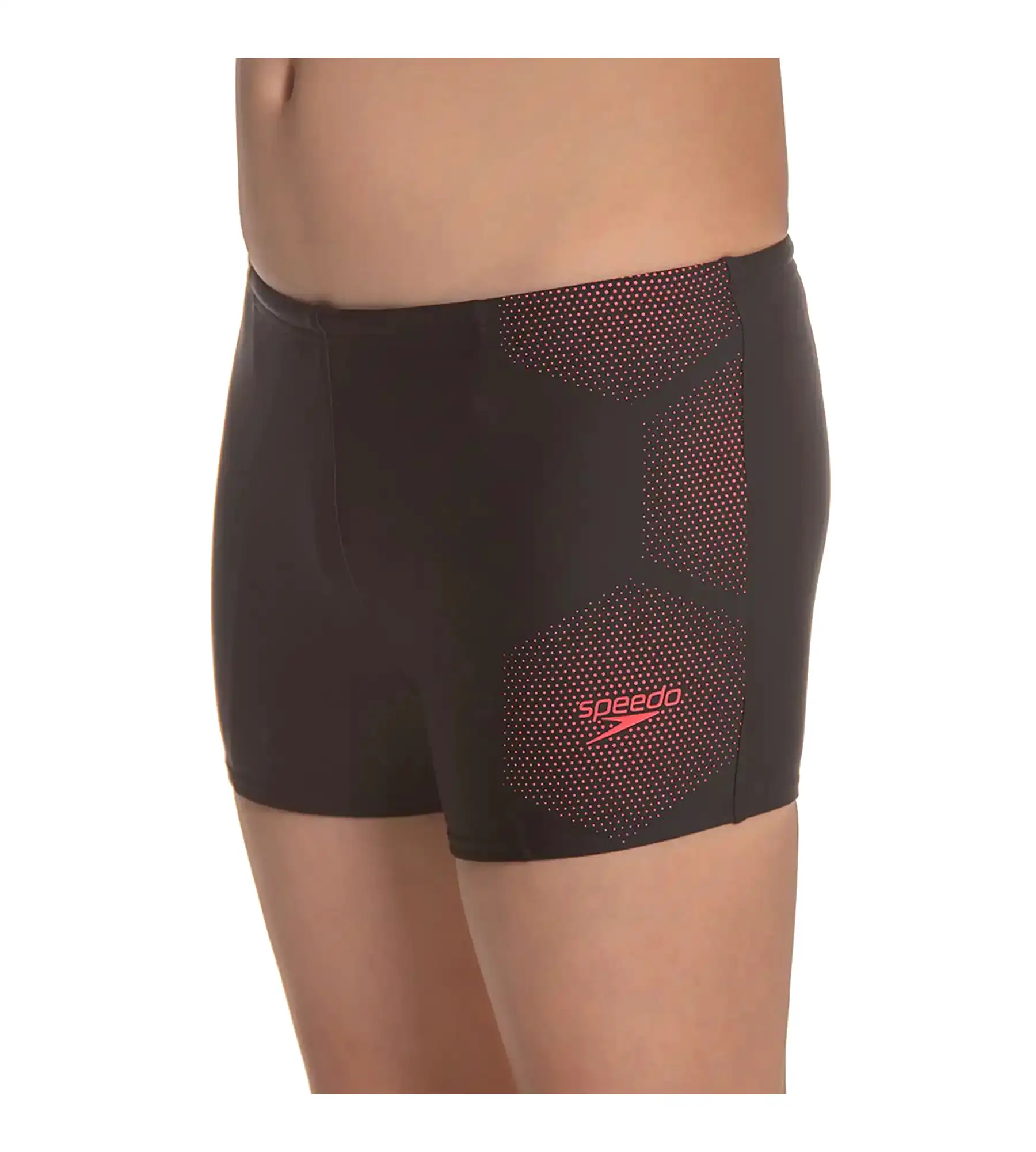 Boy's Endurance Tech Placement Aquashort - Black & Phoenix Red