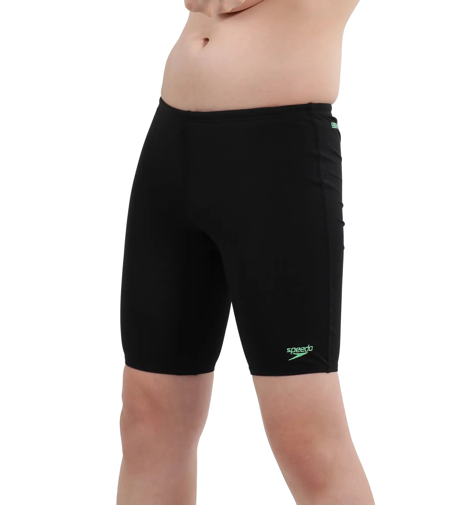 Boy's Essential Endurance+ Jammer - Black  &  Harlequin Green