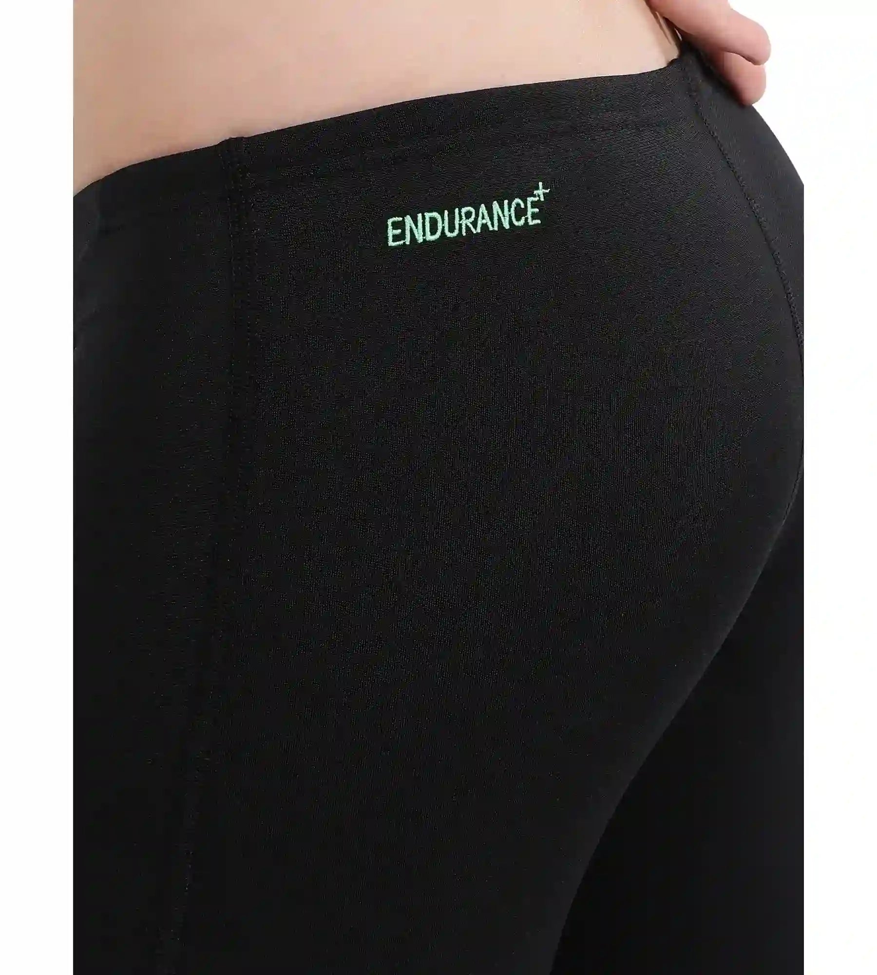 Boy's Essential Endurance+ Jammer - Black  &  Harlequin Green