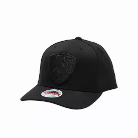 Brooklyn Nets All Black Logo Classic Red Snapback