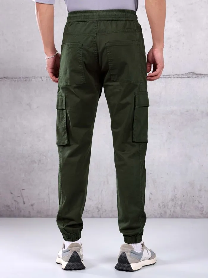 Buy Crocodile Green Utility Cargo Jogger Pants for Men Online in India -Beyoung