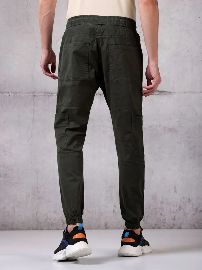 Buy Rifle Green Cut and Sew Cargo Men Jogger Pants Online in India -Beyoung