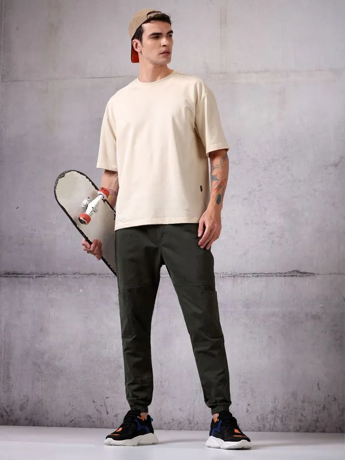 Buy Rifle Green Cut and Sew Cargo Men Jogger Pants Online in India -Beyoung