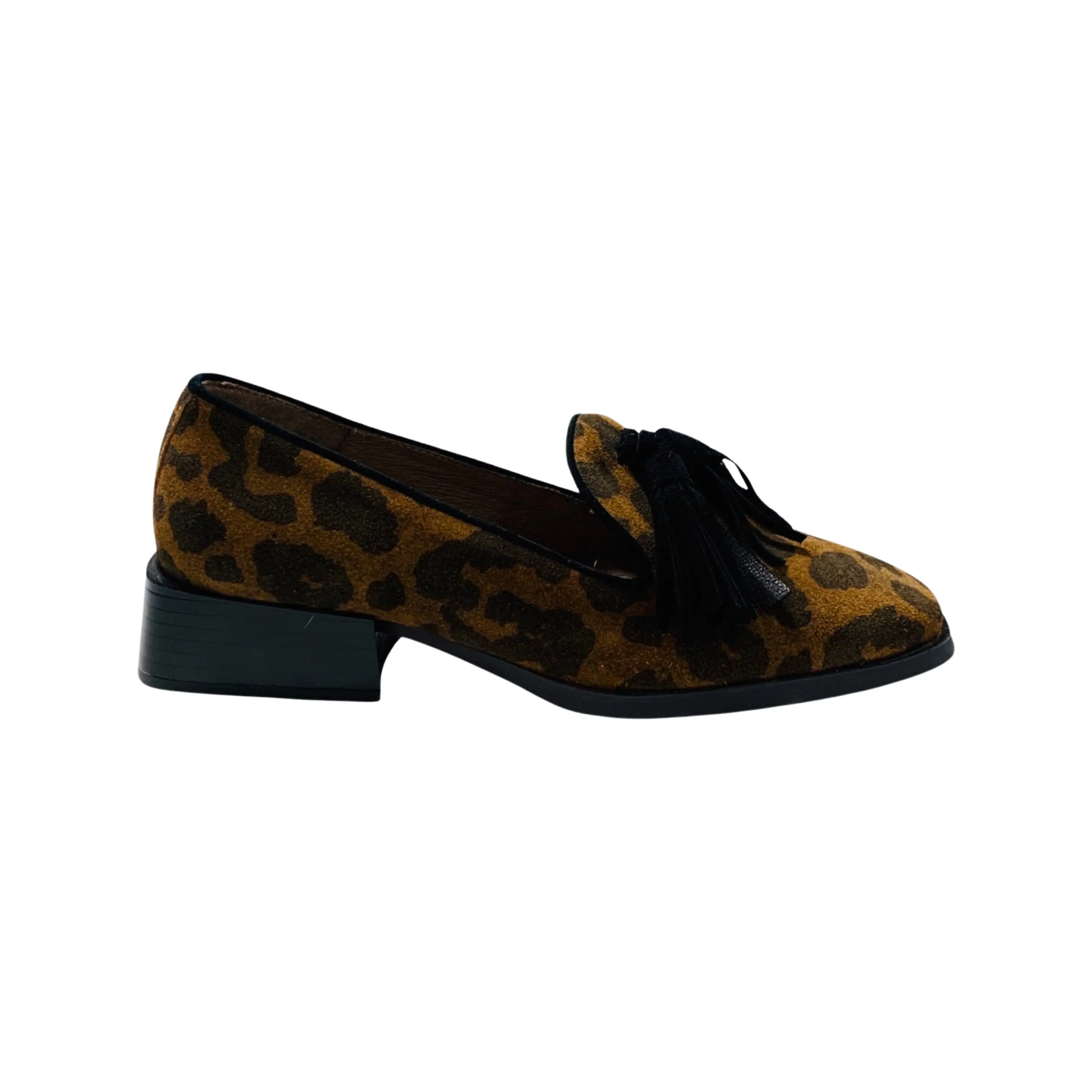 C6801 Animal Print Leather Flat