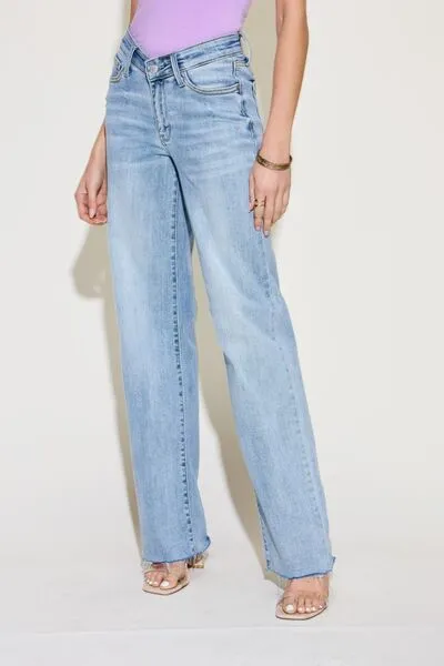 Cassandra V Front Waistband Straight Jeans