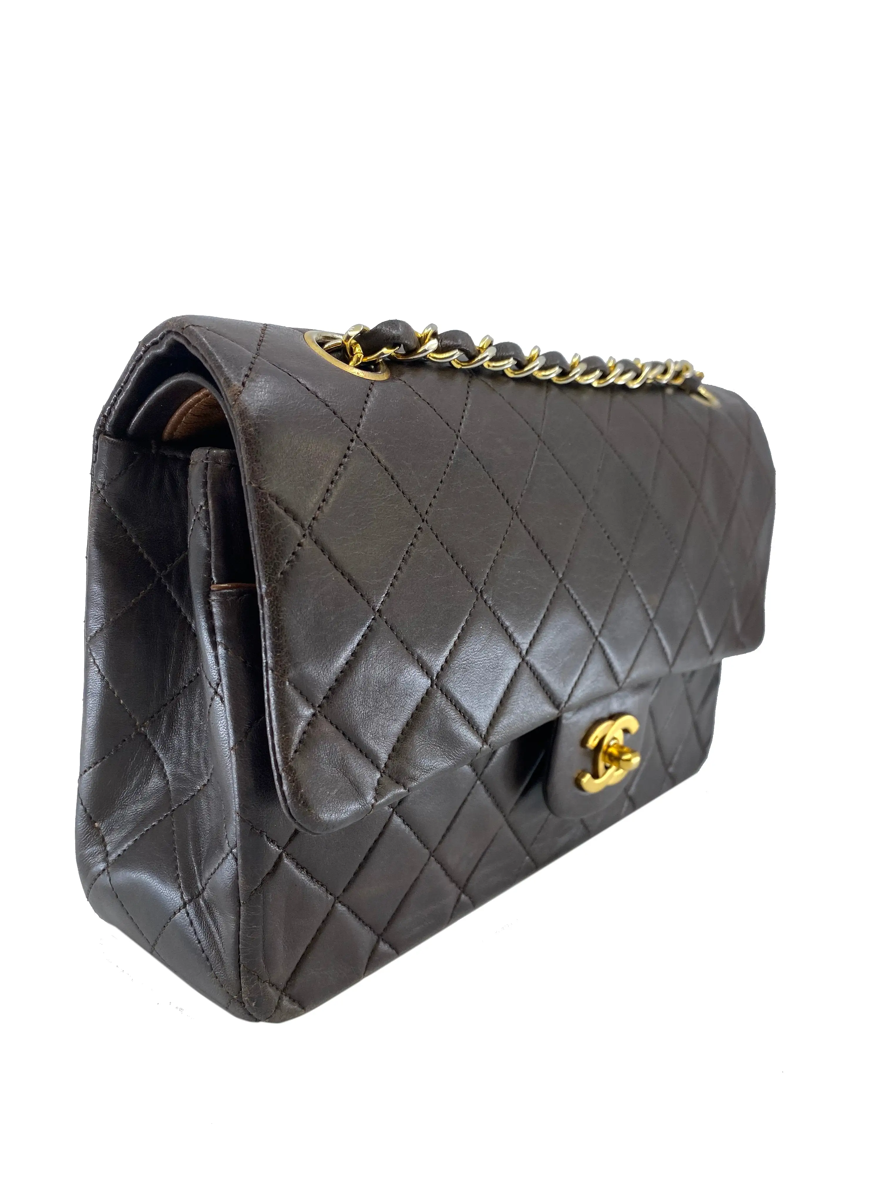 Chanel Vintage Quilted Lambskin Medium Classic Double Flap Bag