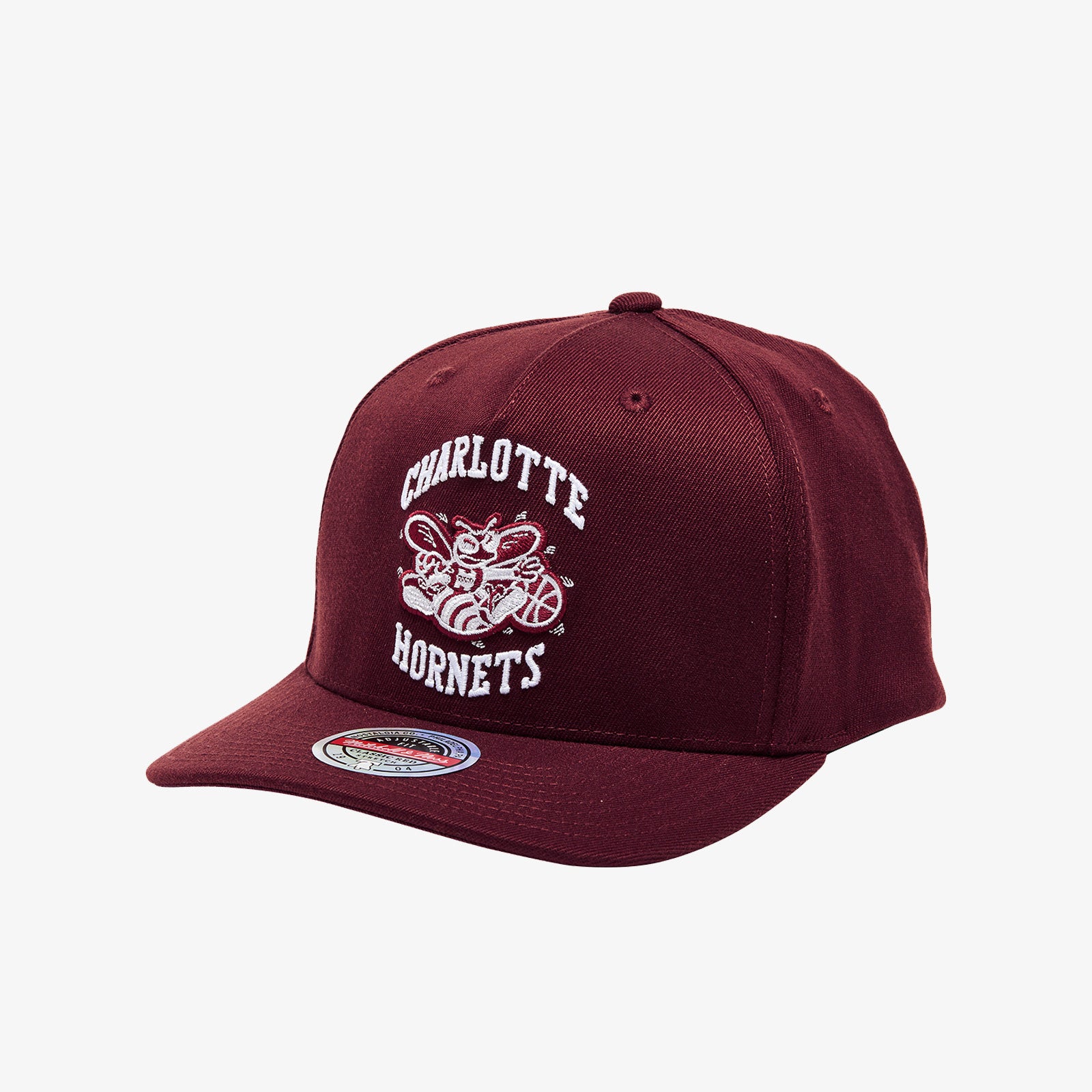 Charlotte Hornets Crimson Panel Snapback - Burgundy