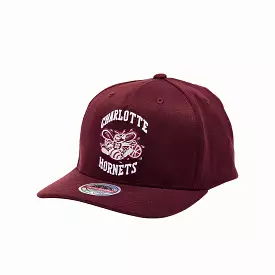 Charlotte Hornets Crimson Panel Snapback - Burgundy