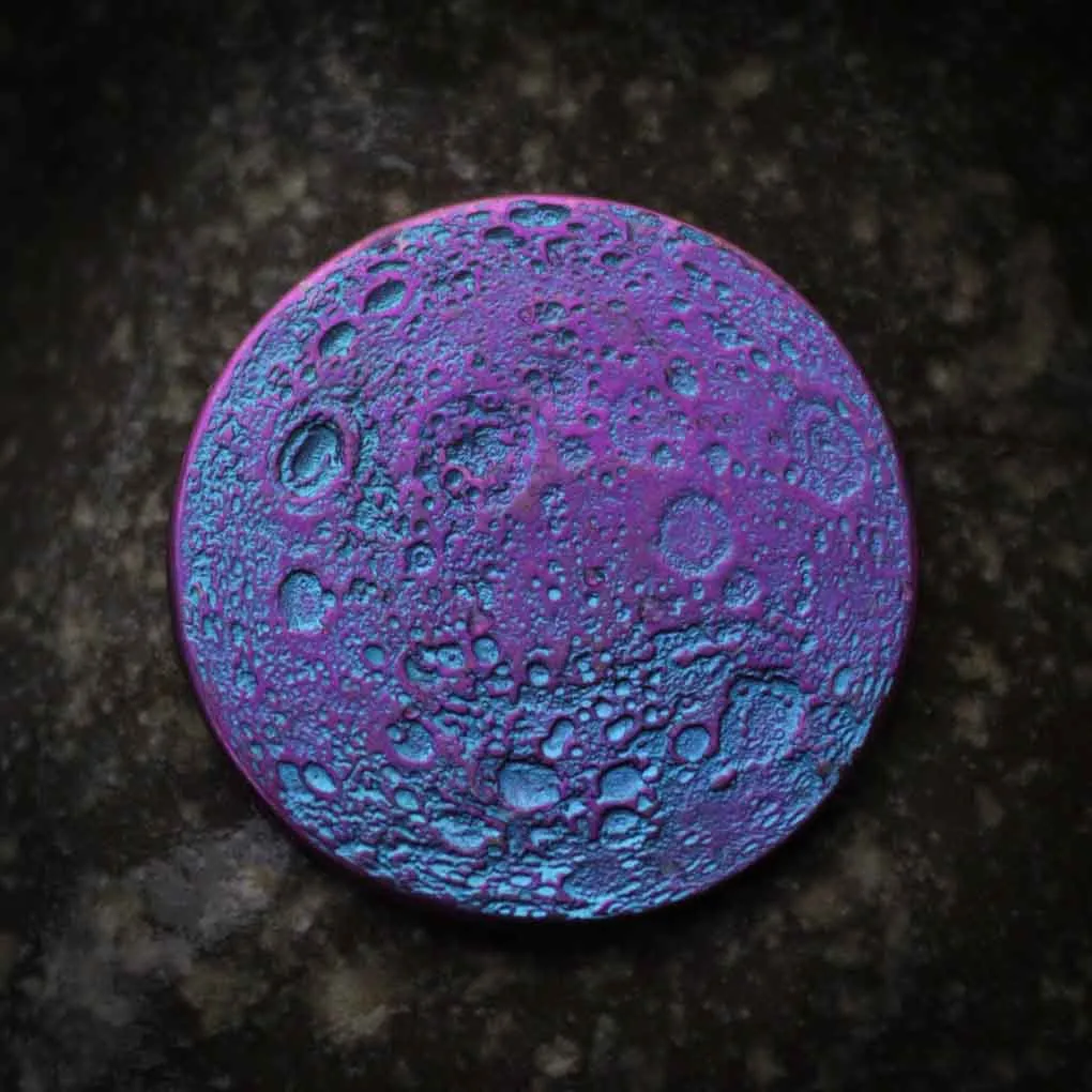 Colorful Full Moon Collectible Coin