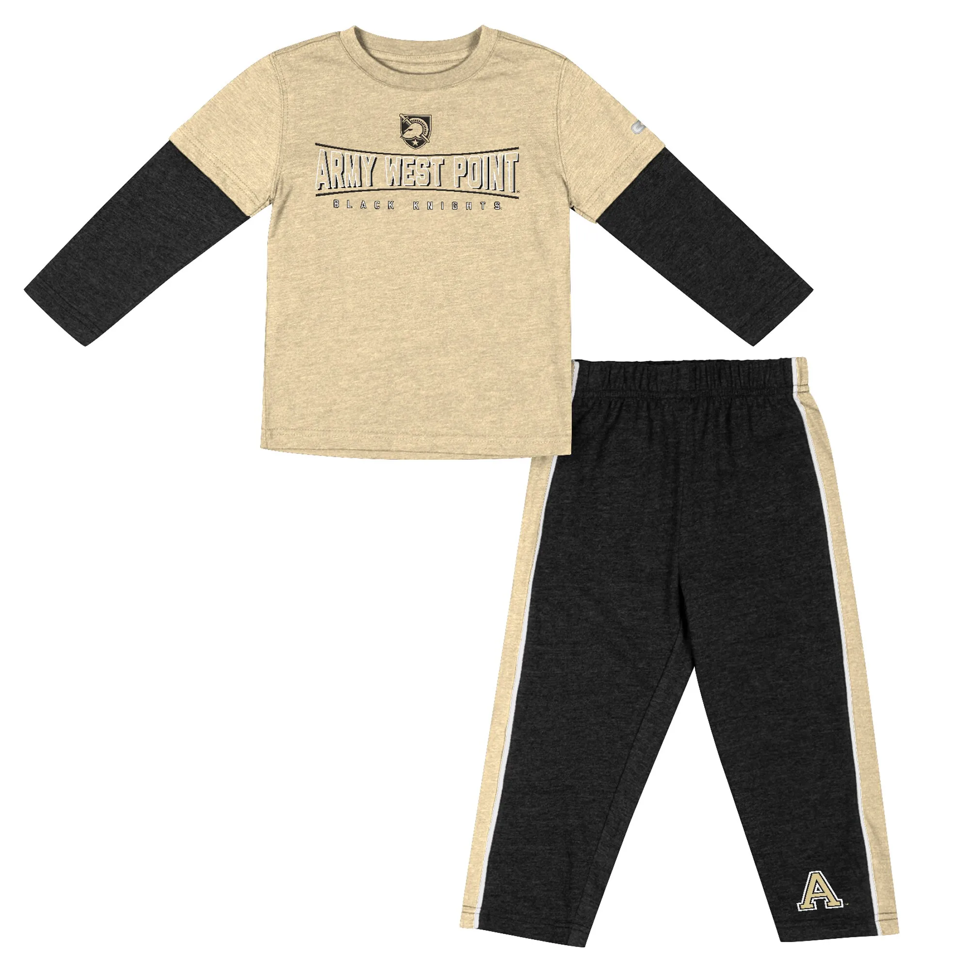 Colosseum Army Black Knights Toddler Gold/Black Long Sleeve T-Shirt & Pants Set