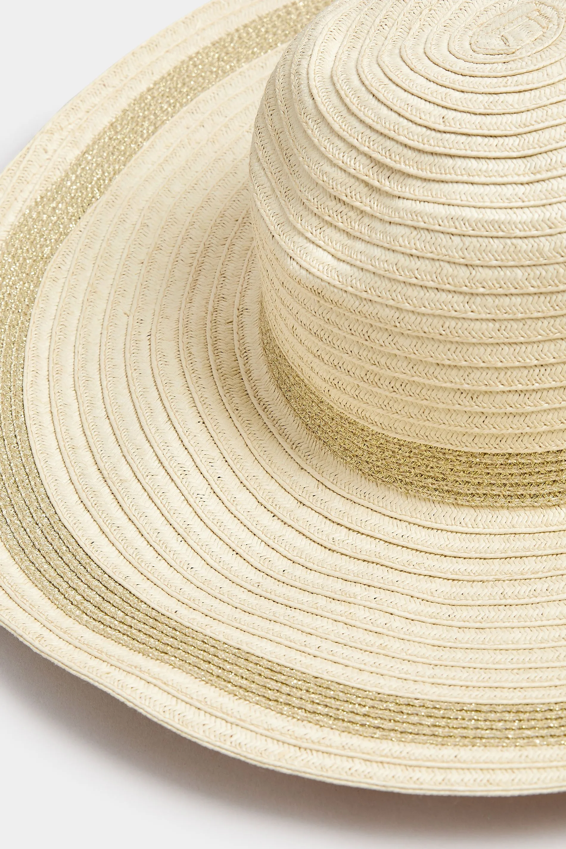 Cream Wide Brim Straw Hat