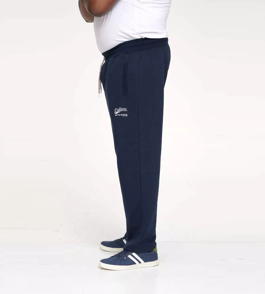 D555 Big Mens Navy Open Hem Jogger With Embroidery (GLOUCESTER 2)