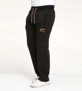 D555 Mens Black Open Hem Jogger With Embroidery (GLOUCESTER 1)