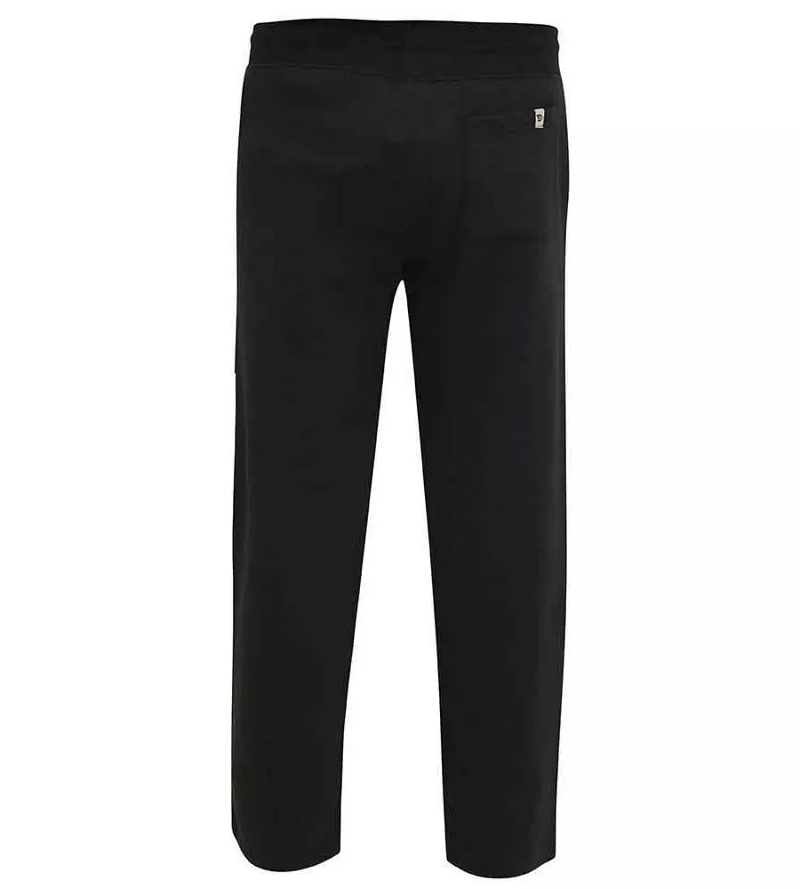 D555 Mens Black Open Hem Jogger With Embroidery (GLOUCESTER 1)