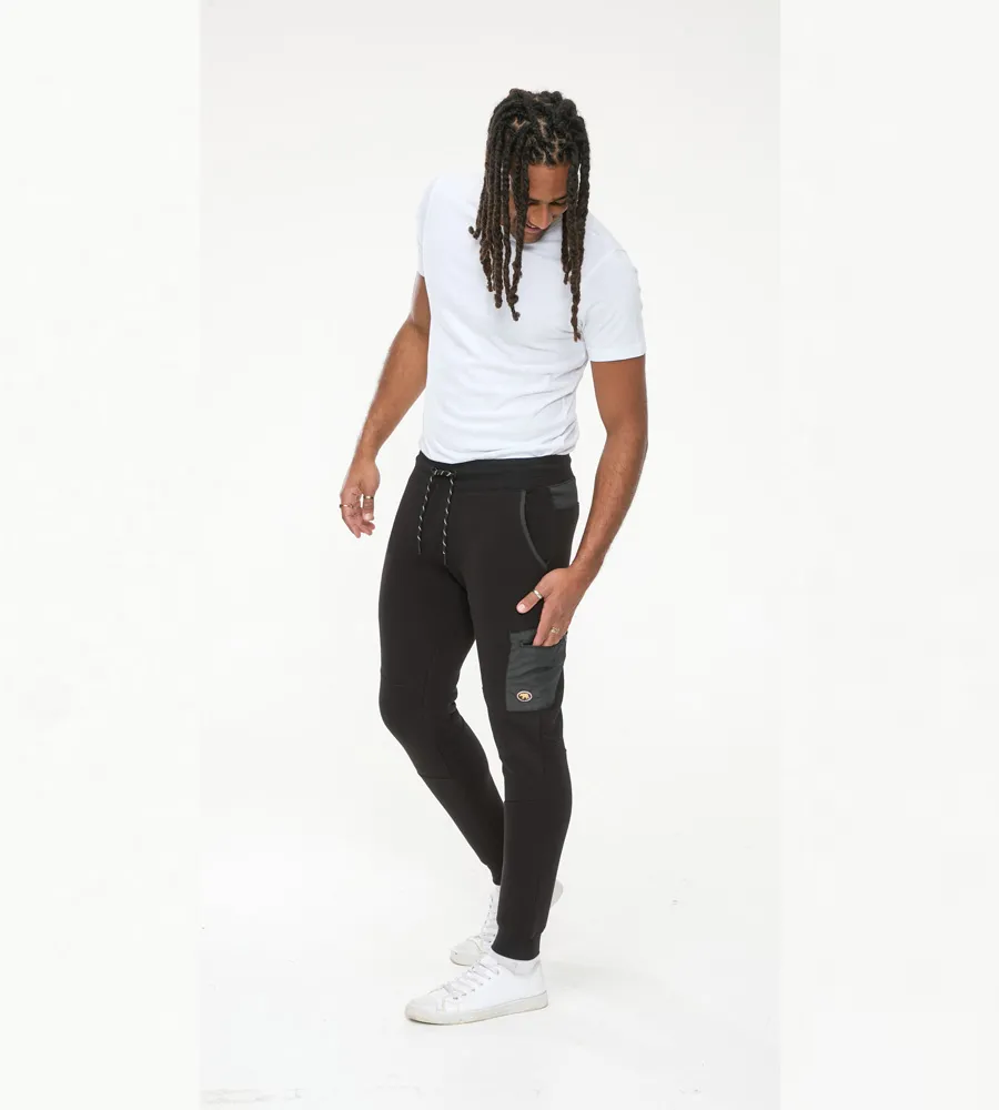 D555 Mens Couture Jogger With Elasticated Waistband and Woven Fabric Trim (COTGRAVE)